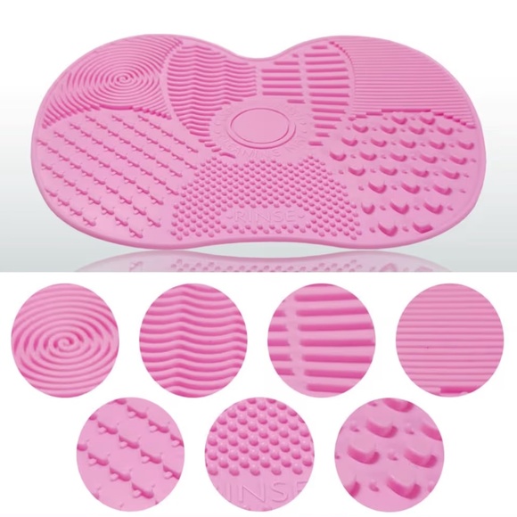 Makeup Brush Cleaning Mat Set (2 Pack) | Silicone Brush Cleaner Pad w/ Suction | - Picture 2 of 3